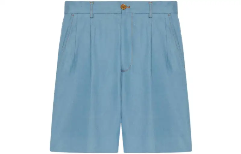 GUCCI FW22 Lovelight FW22 Denim Shorts Men's Blue