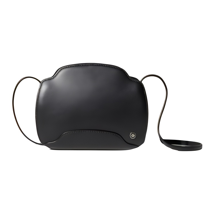 Loro Piana Sesia Calfskin Shoulder Bag, Crossbody Bag Women's Black