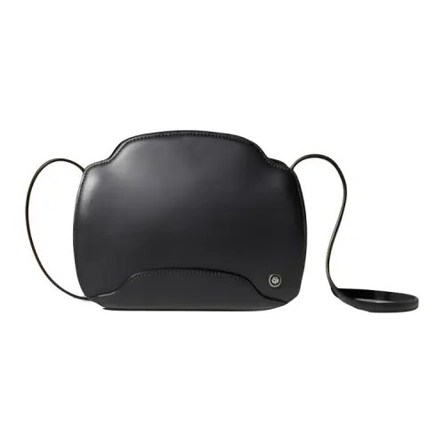 Loro Piana Sesia Calfskin Shoulder Bag, Crossbody Bag Women's Black
