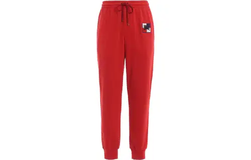 Burberry Casual Pants Men's Red Moderate Cuffed Pants