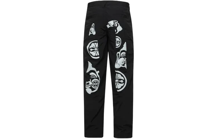 EVISU Casual Pants Men's Black Moderate Cuffed Pants