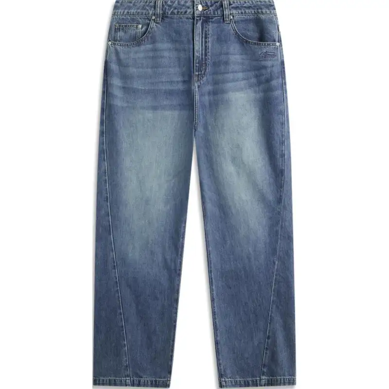 Li Ning Sports Life Collection Jeans Men's Soft Matte Blue