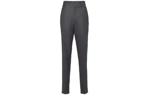 PRADA Casual Pants Men's Gray Moderate Straight Fit Pants