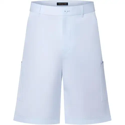 Lv Flocked Cotton Cargo Shorts