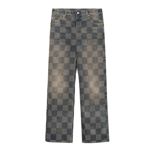 LOUIS VUITTON Damier Washed Denim Skate Pants