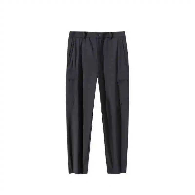 Anta Elite Collection, Fleece Lined Zippers Thermal Mid Rise Casual Knitted Sweatpants Men's Basic Black