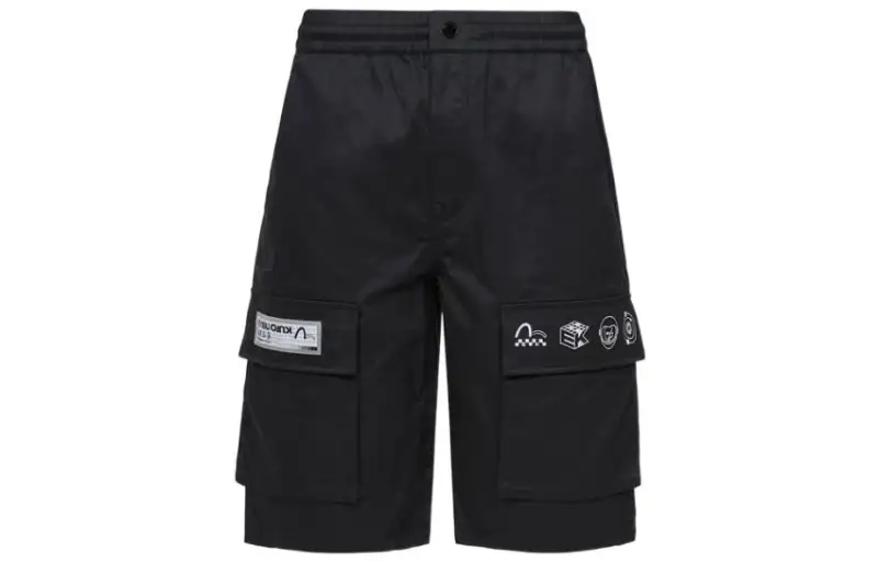 EVISU Cargo Shorts Men's Black Moderate