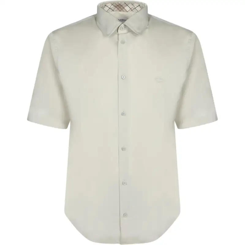 Burberry Shirts Men's Gray Pointed Collar Moderate