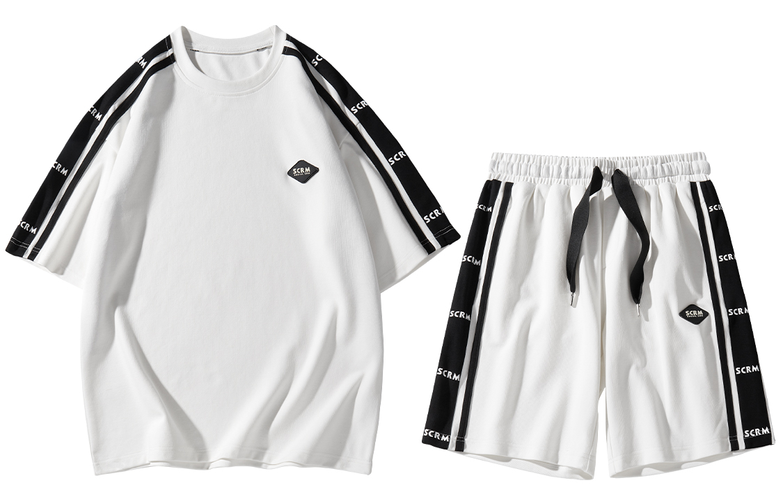 SCRM Casual Sportswear Unisex Crew Neck Moderate