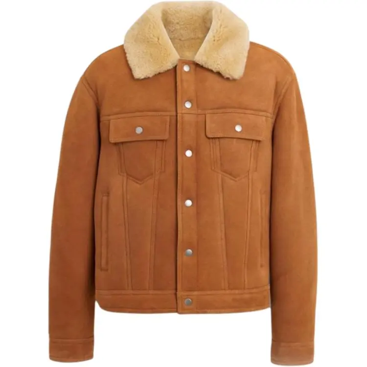 COACH FW23 Leather Jacket Men's Dark Brown
