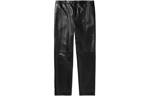 SAINT LAURENT Leather Pants Men's Black