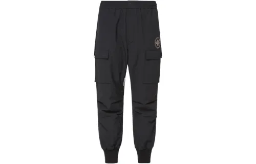 EVISU Casual Pants Men's Black Moderate Cuffed Pants