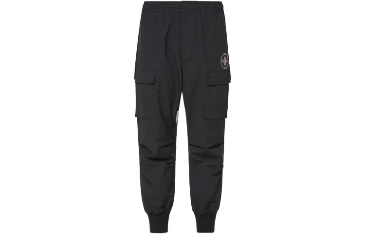 EVISU Casual Pants Men's Black Moderate Cuffed Pants