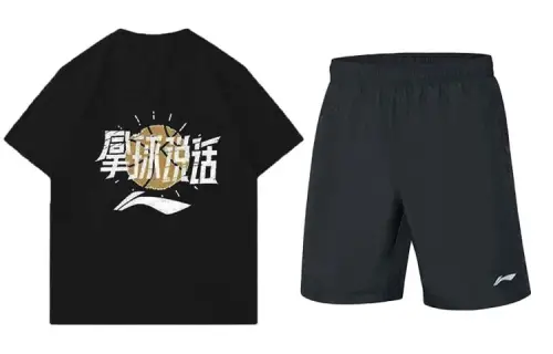 Li Ning Sports Basketball Collection Casual Sportswear Unisex Crew Neck Moderate