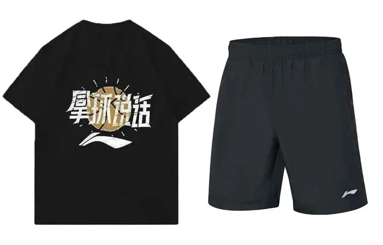 Li Ning Sports Basketball Collection Casual Sportswear Unisex Crew Neck Moderate