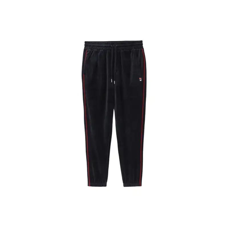 FILA Deverall Velour Casual Pants Unisex Black
