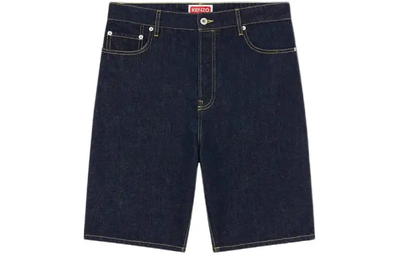 KENZO Creations Slim Fit BaraDenim Shorts
