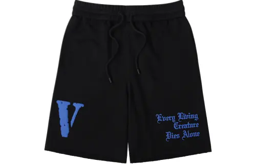 VLONE Gothic Alphabet Series Shorts Unisex Black Blue