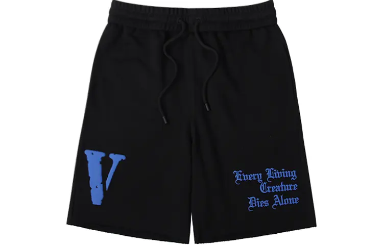VLONE Gothic Alphabet Series Shorts Unisex Black Blue