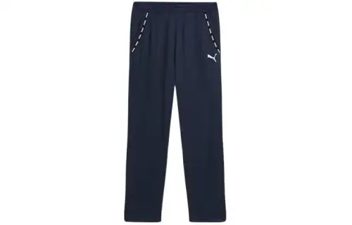 PUMA Metallic Puma Fit Pwrfleece Jogger Casual Pants Men's Marine Blue