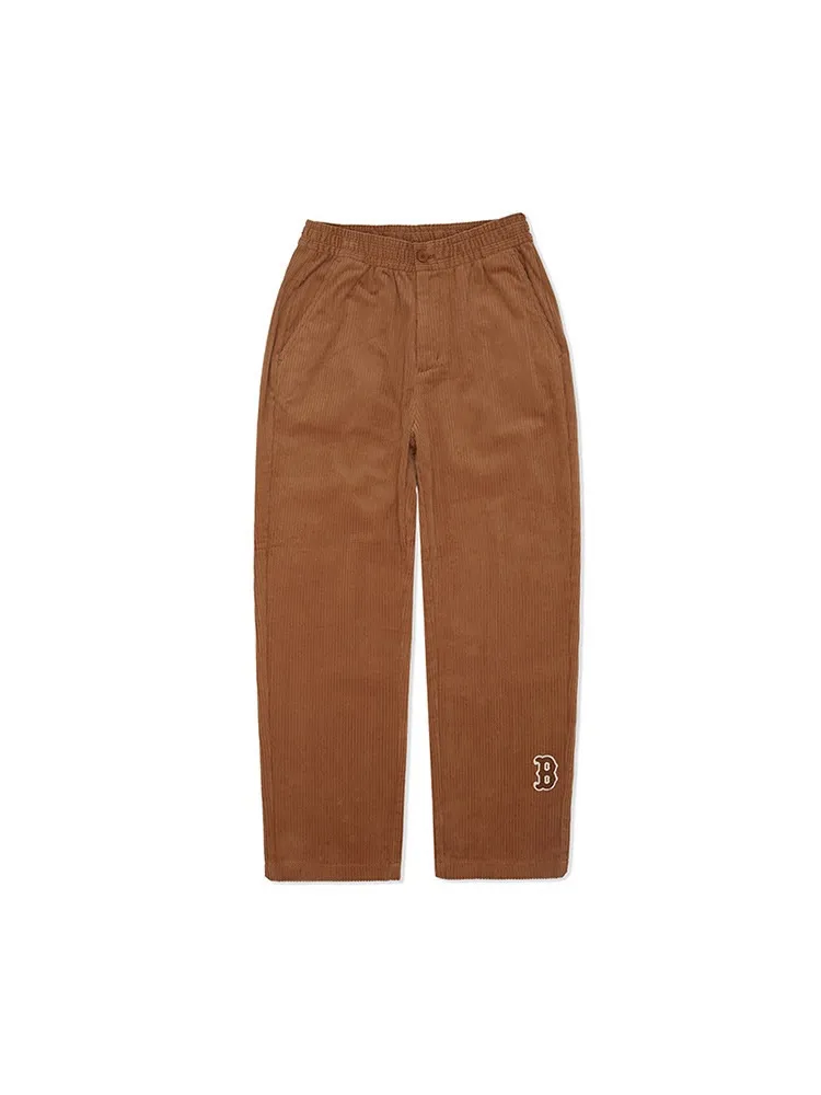 MLB Boston Red Sox Casual Pants Unisex Brown Moderate Straight Fit Pants