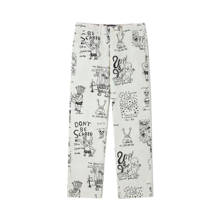 Vans x DANIEL JOHNSTON Casual Pants Men's Ecru Multicolor