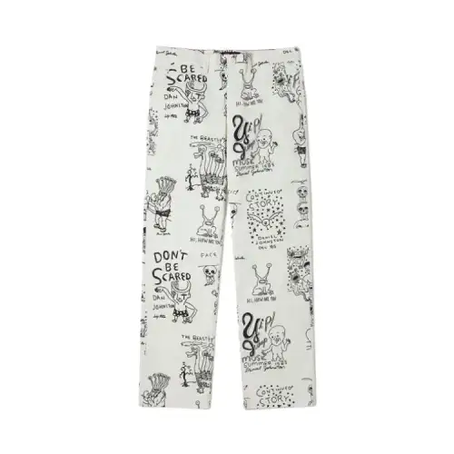 Vans x DANIEL JOHNSTON Casual Pants Men's Ecru Multicolor