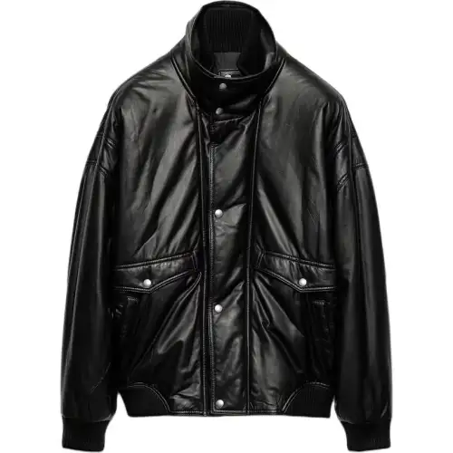 PRADA Nappa Leather Bomber Jacket