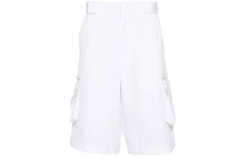 Prada enamel triangle-logo cargo shorts