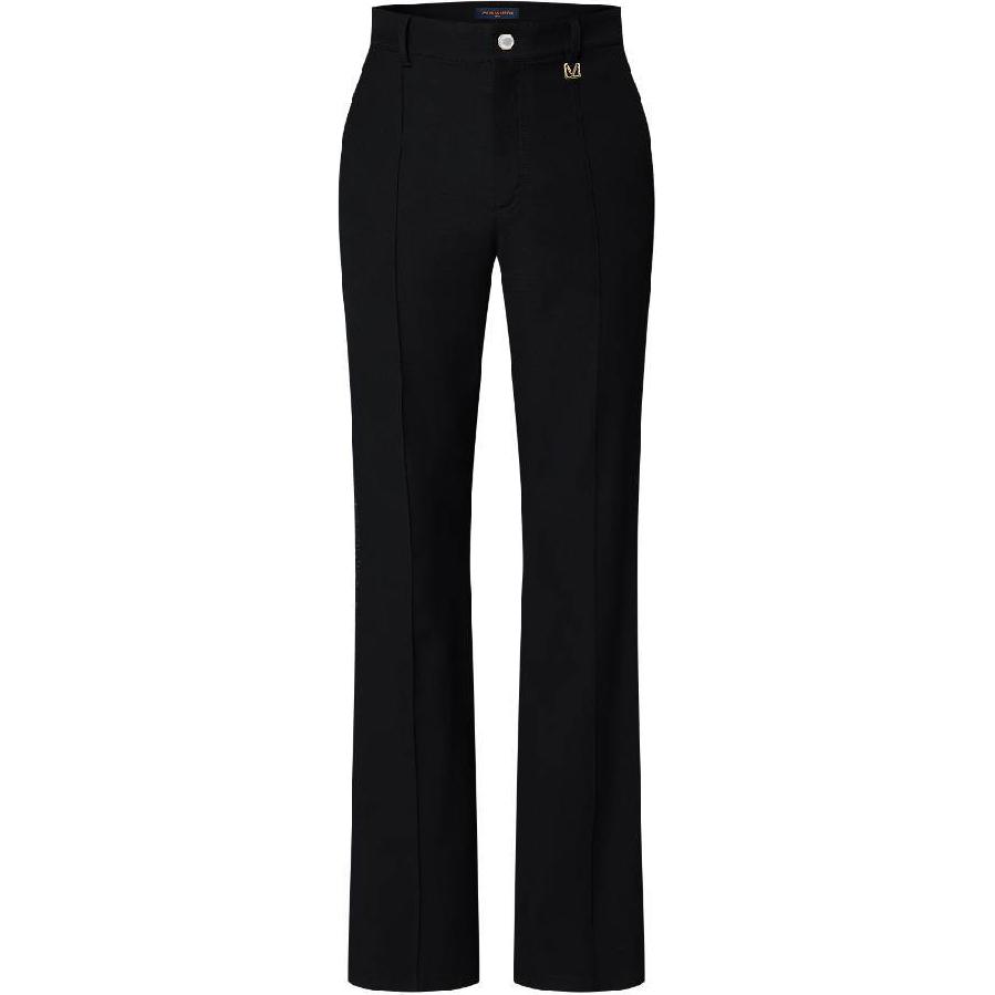 LOUIS VUITTON Flared Mix Wool And Cotton Evening Pants