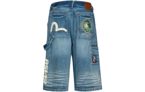 EVISU Denim Shorts Men's Denim Blue Moderate