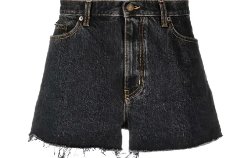 SAINT LAURENT SS22 Denim Shorts Men's Black