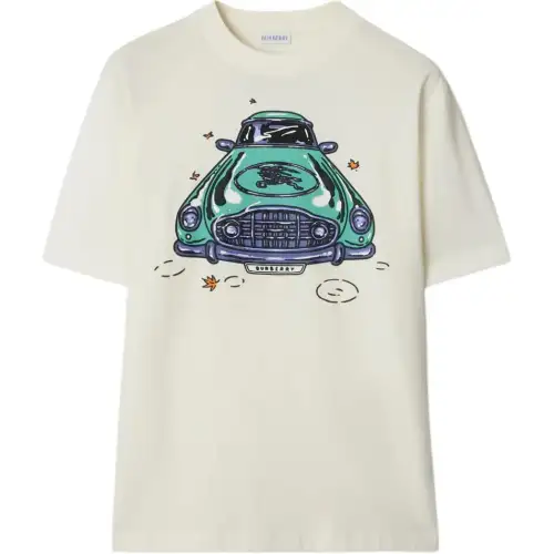 Burberry car-print cotton t-shirt