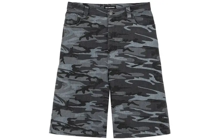 Balenciaga Skater Camouflage Bermuda Shorts