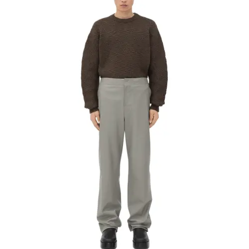 Bottega Veneta FW24 Leather Pants Men's Seal Color