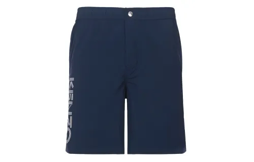 KENZO Letter Logo Casual Shorts Men's Dark Blue Moderate