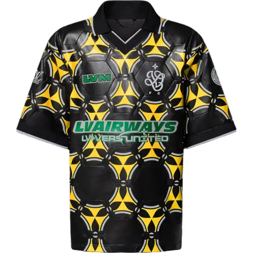 LOUIS VUITTON Soccer Ball Patchwork Leather Short Sleeved Top