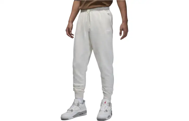 Jordan Casual Pants Men's White Moderate Cuffed Pants