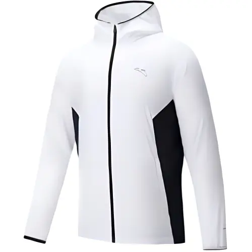 Anta Running Collection Trench Coat Men's Pure White/Basic Black