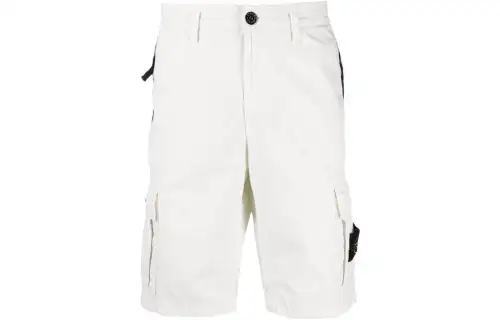 STONE ISLAND SS22 Cargo Shorts Men's White