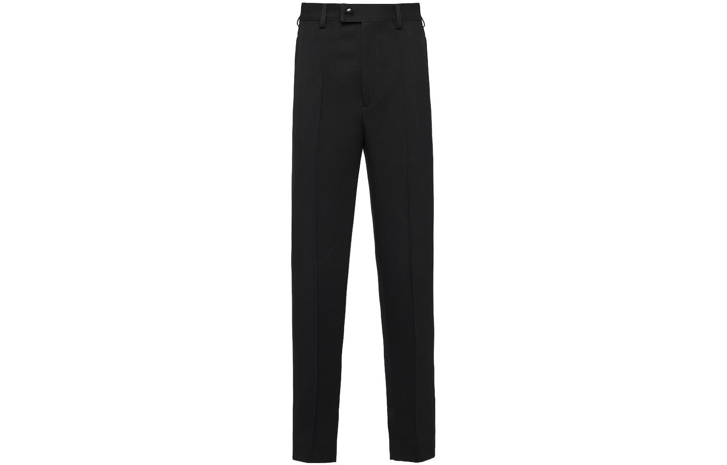 PRADA Casual Pants Men's Black Moderate Straight Fit Pants