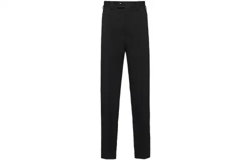 PRADA Casual Pants Men's Black Moderate Straight Fit Pants