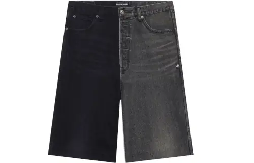 Balenciaga FW21 Denim Shorts Men's Black