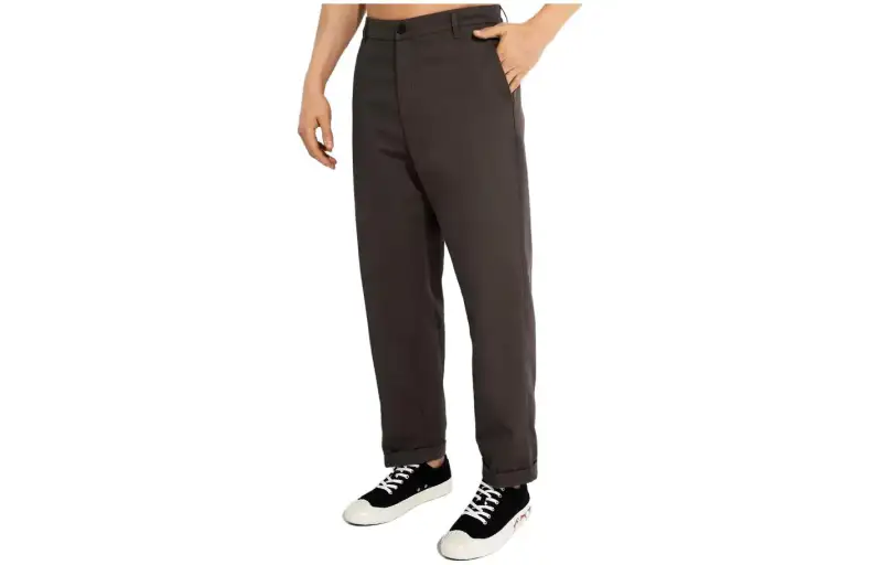 mid-rise straight-leg trousers