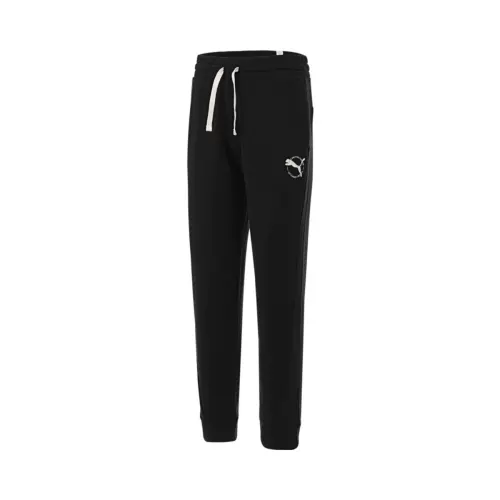 PUMA Casual Pants Men's Black Moderate Cuffed Pants