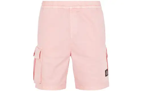 STONE ISLAND Cargo Shorts Men's Pink Moderate