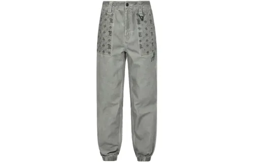 EVISU Casual Pants Men's Gray Moderate Cuffed Pants