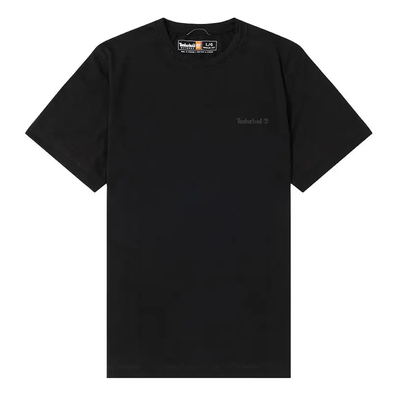Timberland T Shirts Men's Black Crew Neck Moderate Straight Fit