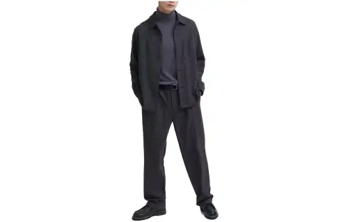 UNIQLO Casual Pants Men's Dark Gray Moderate Wide Leg Pants