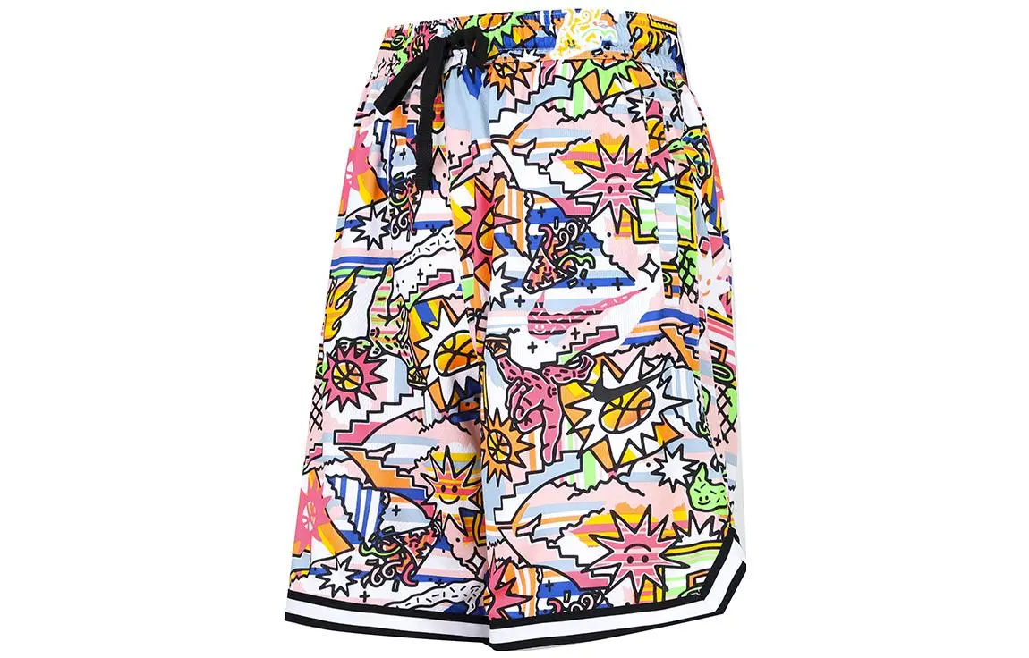 Nike Full Print Cartoon Pattern Breathable Sports Shorts Multicolor